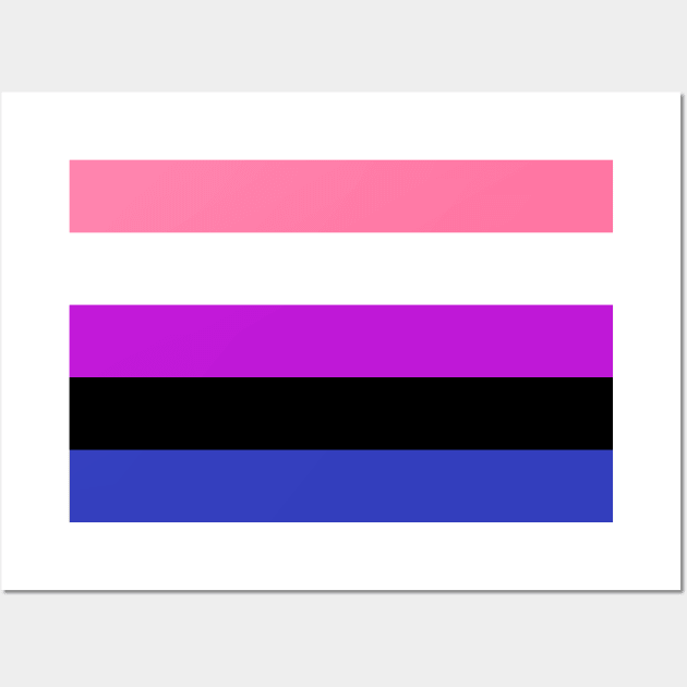 genderfluid pride Wall Art by hangryyeena